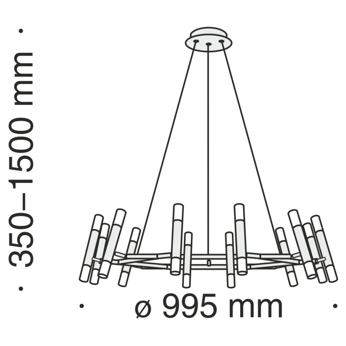 Подвесная люстра Maytoni Vigo MOD031PL-24B