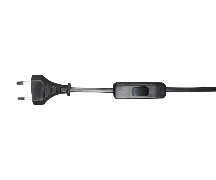 Шнур с переключ  черный (2м)(10шт в упаковке) 230V AC 50Hz (max 2A) A2300,19 Kink Light
