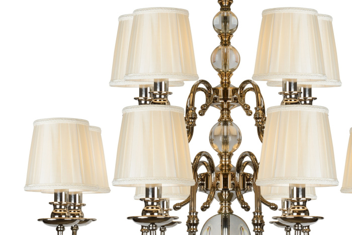 Подвесная люстра iLamp Armonia P2510-8+4 Никель+беж