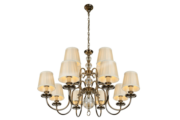 Подвесная люстра iLamp Armonia P2510-8+4 Никель+беж