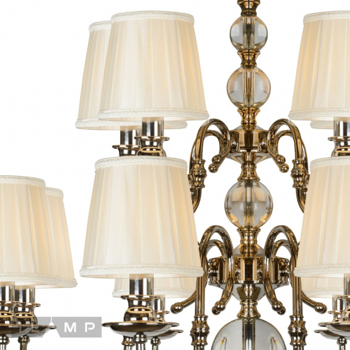 Подвесная люстра iLamp Armonia P2510-8+4 Никель+беж