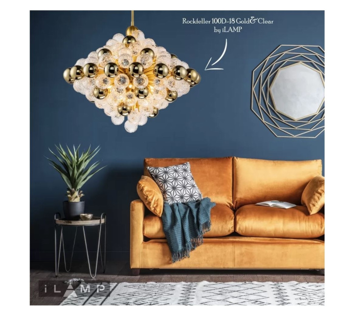 Подвесная люстра iLamp Rockfeller 100D-18 Matt Bronze