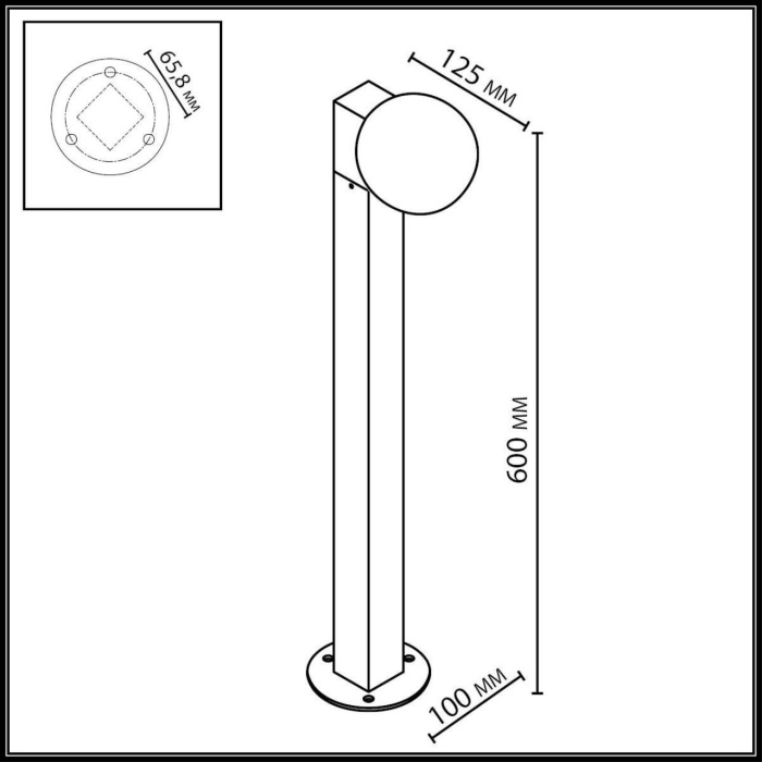 Грунтовый светильник Odeon Light Viva 7124/1G