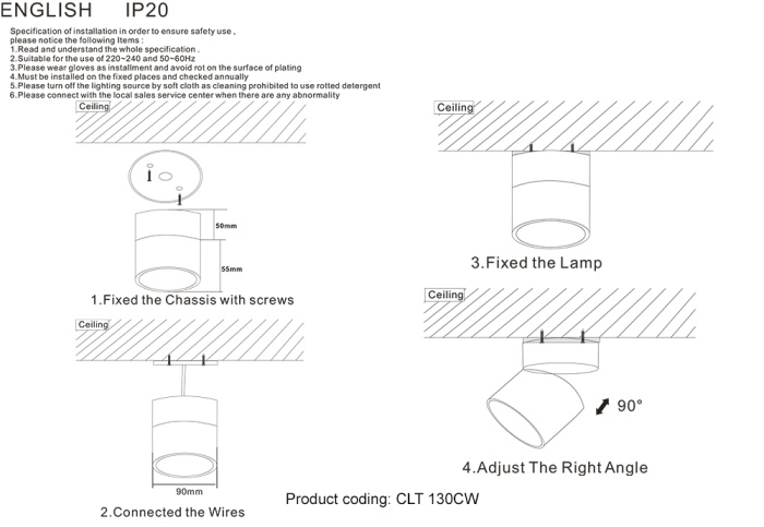 Спот Crystal Lux CLT 130CW WH