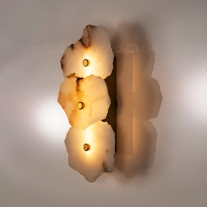 Бра Cloyd KNOSS W1 / выс. 35 см - алебастр - латунь (арт.20269)