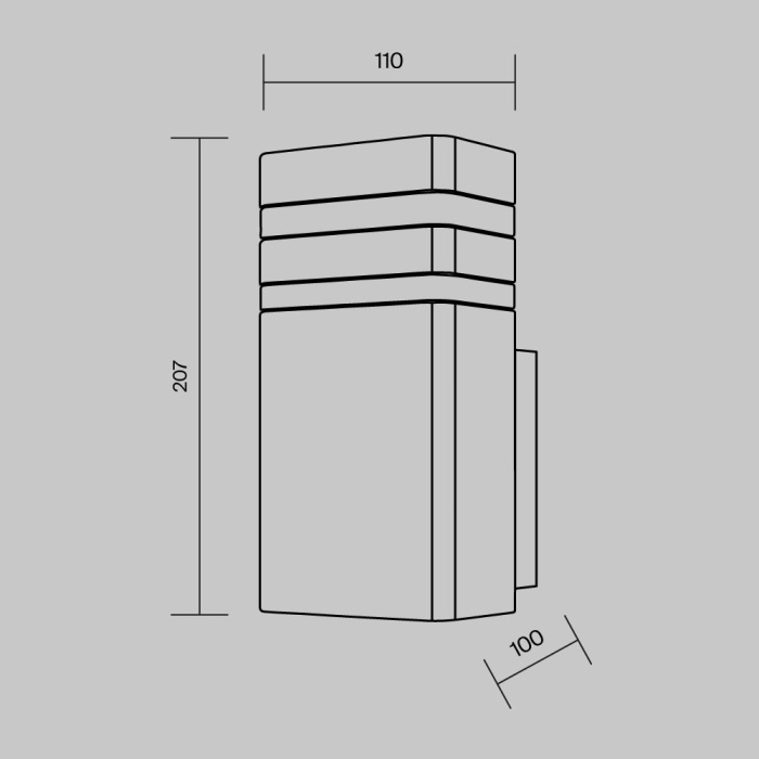 Уличный настенный светильник Maytoni Unter den linden O578WL-01B