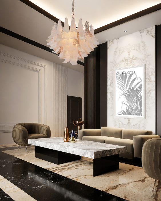 Люстра Cloyd WASABI C16 / Ø84 см - керамика - золото (арт.11327)