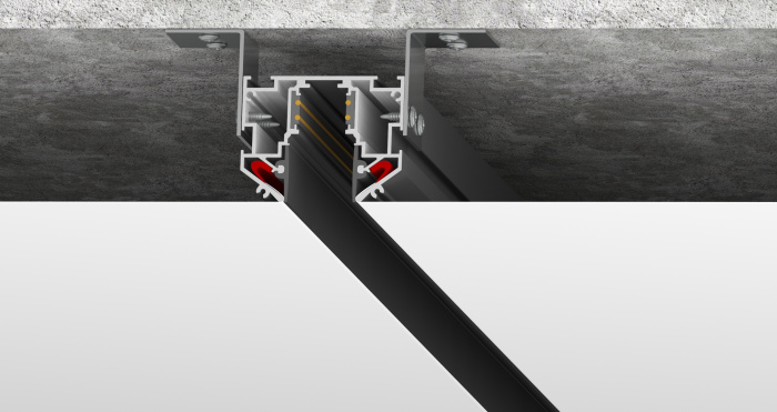Трек с гарпунной системой монтажа UNO 2 метра (2 заглушки и резинка 4м в комплекте) Uno Lightstar 509427L