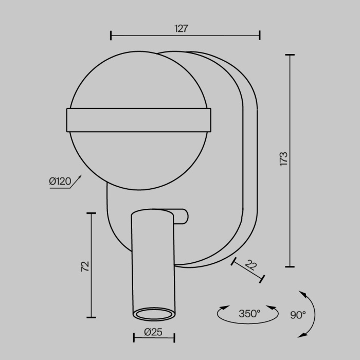 Настенный светильник Maytoni Dialogue MOD441WL-L8B3K