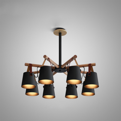 Люстра потолочная на штанге NATURA C8 black ImperiumLoft