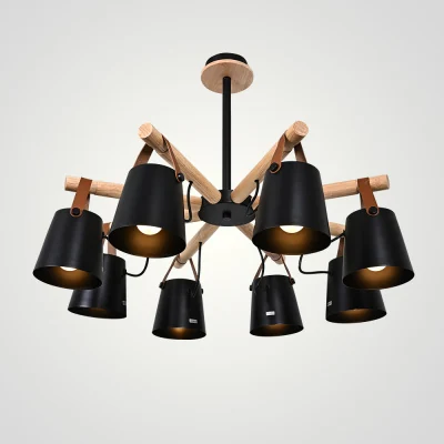 Люстра потолочная на штанге NATURA C8 black ImperiumLoft