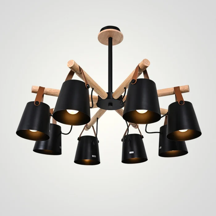 Люстра потолочная на штанге NATURA C8 black ImperiumLoft