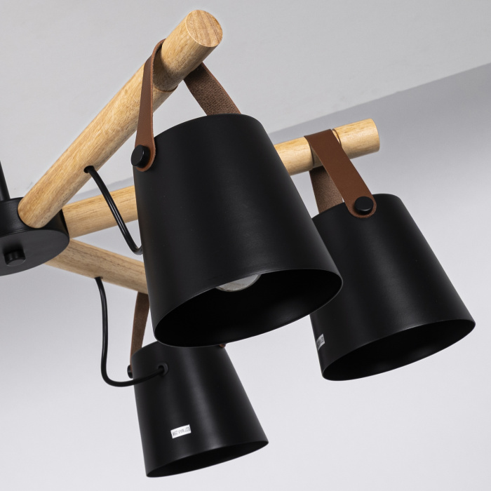 Люстра потолочная на штанге NATURA C8 black ImperiumLoft