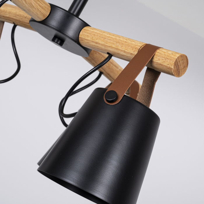 Люстра потолочная на штанге NATURA C8 black ImperiumLoft