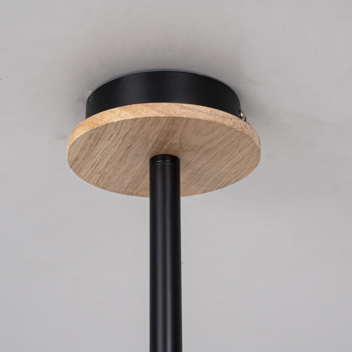 Люстра потолочная на штанге NATURA C8 black ImperiumLoft