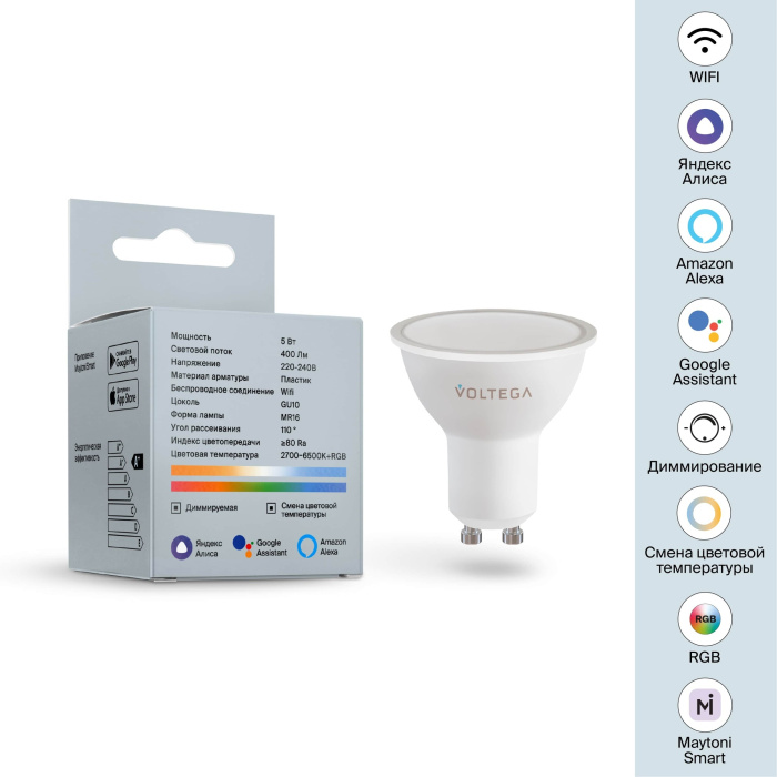 Светодиодная лампа Voltega Wi-Fi bulbs 2426
