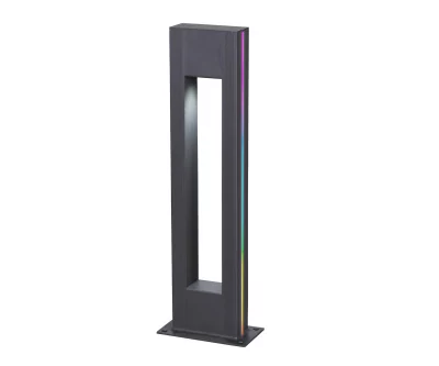 Светильник уличный Грайни серый 220V w18*8 h80 Led 5W (4000K) c пультом ДУ, Декоративная подсветка RGB. Kink Light 09208-F(220V),16(RGB)
