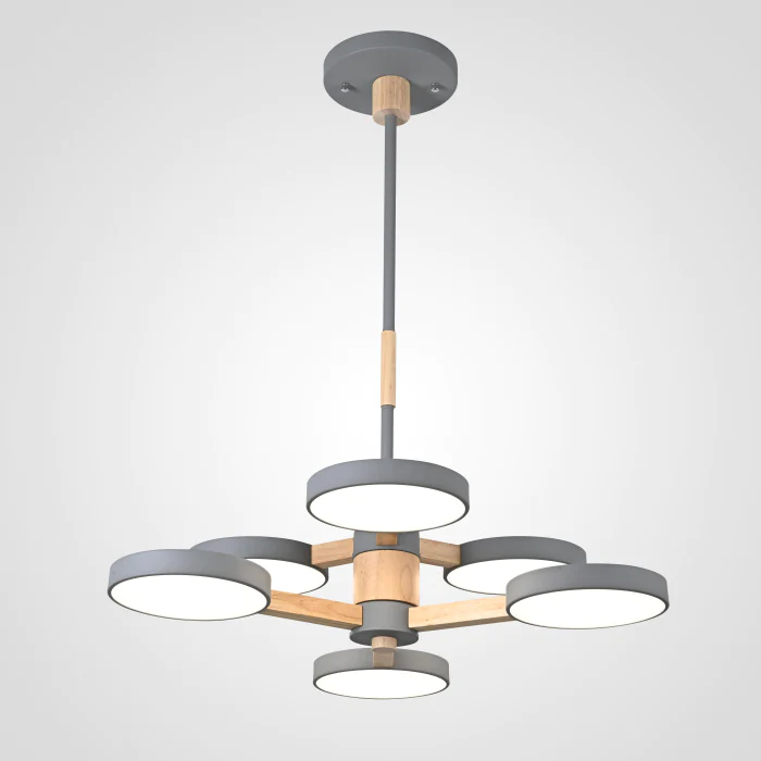 Подвесная люстра TURNA DBL L6 Gray ImperiumLoft
