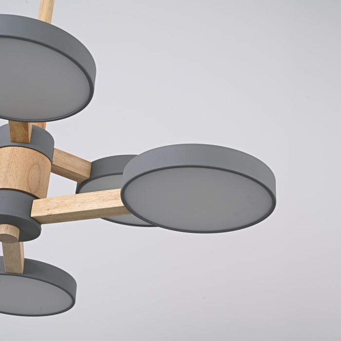 Подвесная люстра TURNA DBL L6 Gray ImperiumLoft