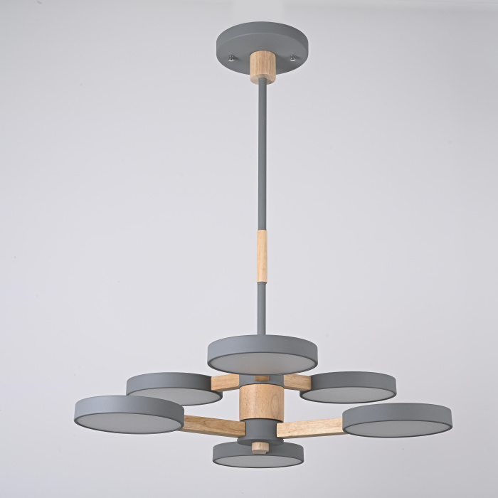 Подвесная люстра TURNA DBL L6 Gray ImperiumLoft