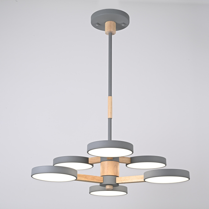 Подвесная люстра TURNA DBL L6 Gray ImperiumLoft