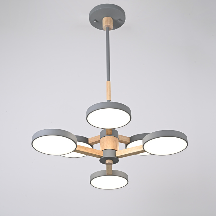 Подвесная люстра TURNA DBL L6 Gray ImperiumLoft