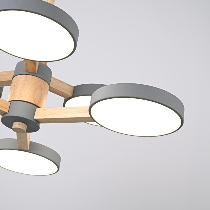 Подвесная люстра TURNA DBL L6 Gray ImperiumLoft