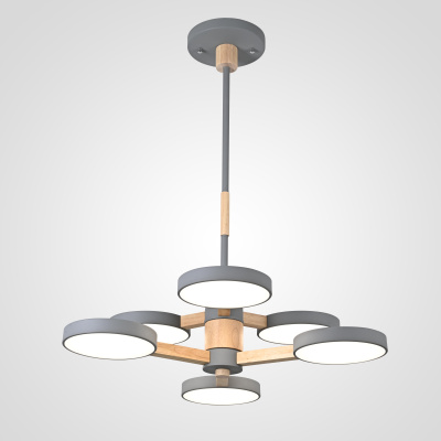 Подвесная люстра TURNA DBL L6 Gray ImperiumLoft