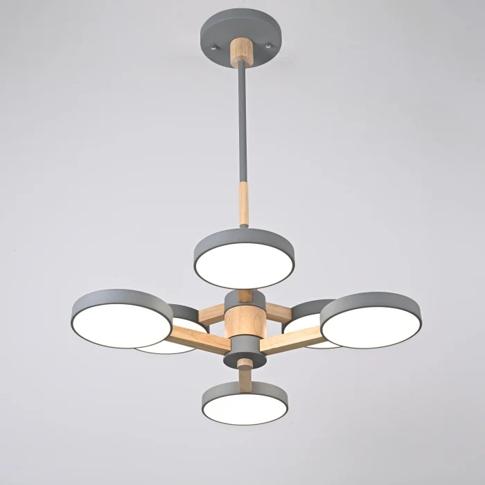 Подвесная люстра TURNA DBL L6 Gray ImperiumLoft