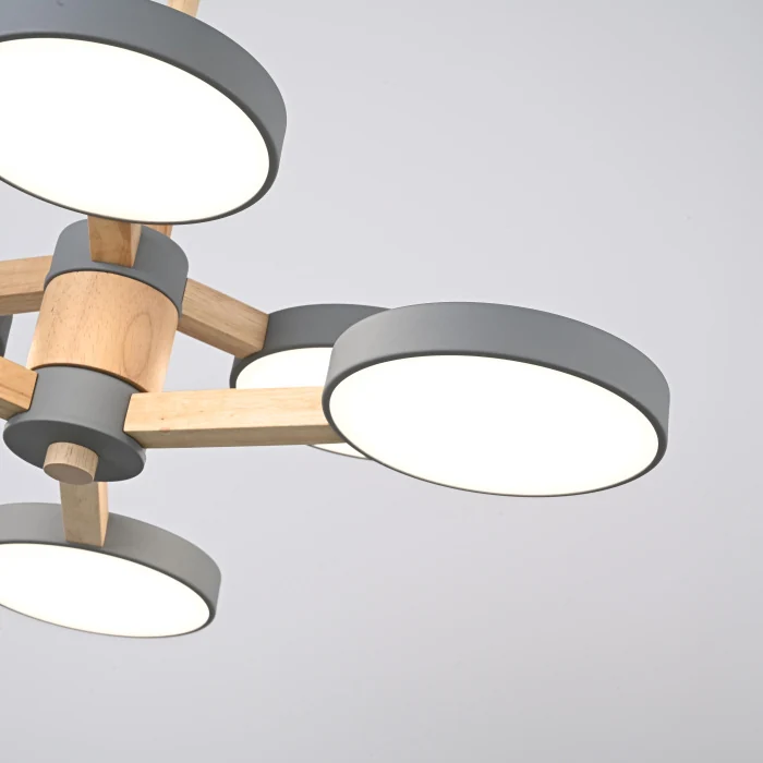 Подвесная люстра TURNA DBL L6 Gray ImperiumLoft