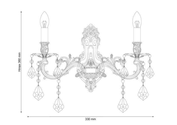 Бра Lucia Tucci BARLETTA W122.2 antique