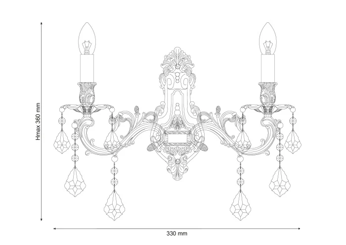 Бра Lucia Tucci BARLETTA W122.2 antique