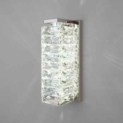 Настенный светильник Eurosvet Blitz 40259 LED хром/ прозрачный хрусталь Strotskis