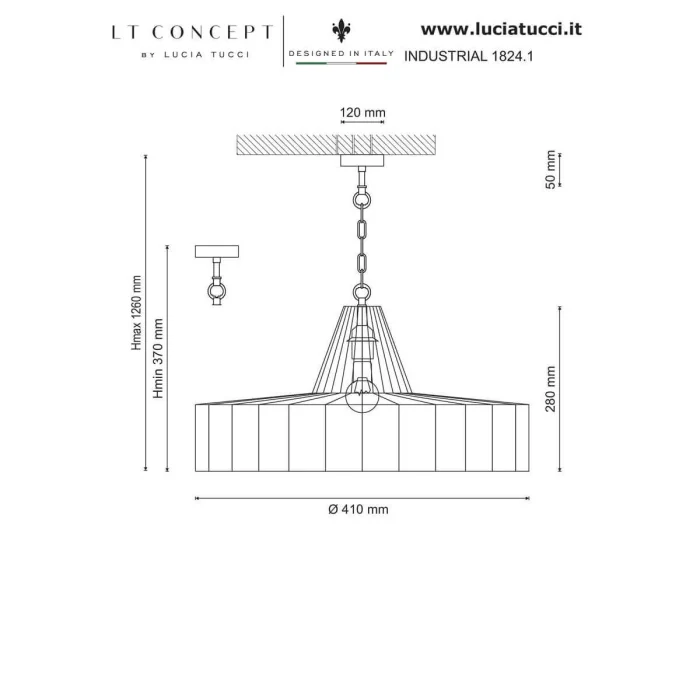 Подвесной светильник Lucia Tucci INDUSTRIAL 1824.1