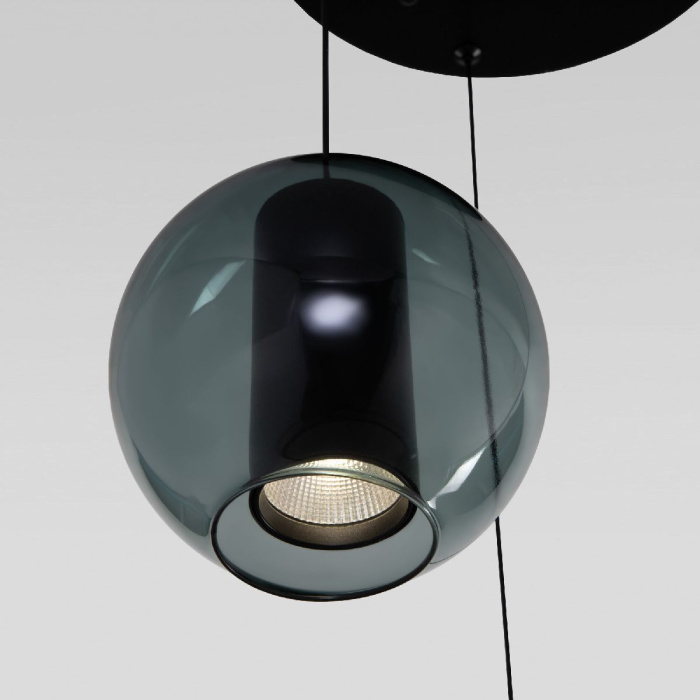 Подвесной светильник Eurosvet Cobble 50258/3 LED дымчатый/бирюзовый