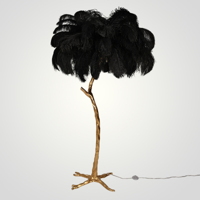 Торшер страусиные перья Feather Lamp A MODERN GRAND TOUR черный ImperiumLoft