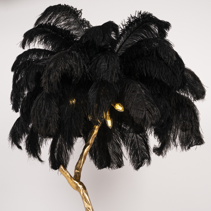 Торшер страусиные перья Feather Lamp A MODERN GRAND TOUR черный ImperiumLoft