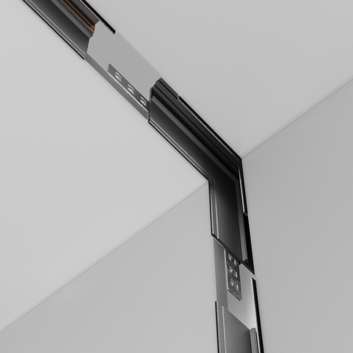 Коннектор угловой внутренний Exility встраиваемый под ГКЛ 12,5 мм, черный Maytoni TRA034ICL-42.12B