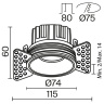 Встраиваемый светильник Maytoni Round DL058-12W3K-TRS-W