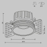 Встраиваемый светильник Maytoni Round DL058-12W3K-TRS-W