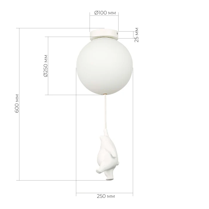 Подвес Белый/Белый E27 1*60W SLE115422-01