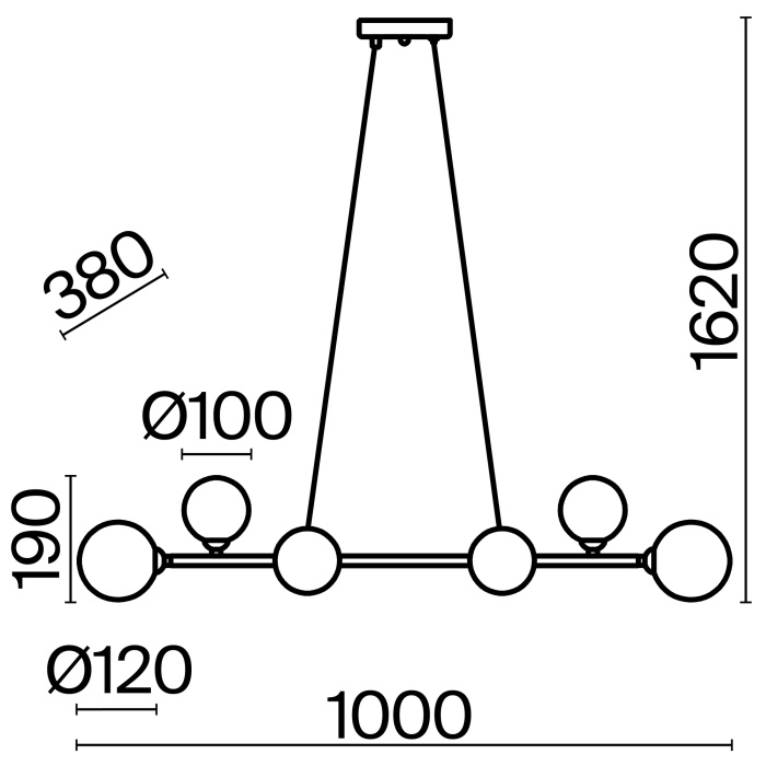 Подвесной светильник Freya Globos FR5222PL-08B
