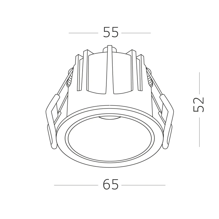 Светильник встраиваемый Белый LED 1*10W 60° IP20 D65xH52 85-265V В комплекте ST757.538.10R