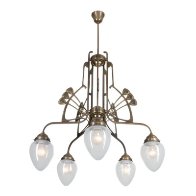 Люстра на штанге Berliner Messinglampen D88-123blB