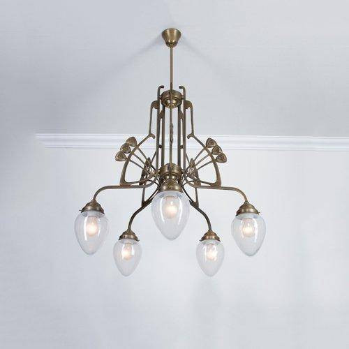 Люстра на штанге Berliner Messinglampen D88-123blB