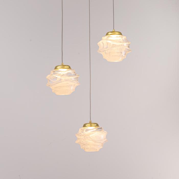 Подвесной светильник Delight Collection MD25030003 MD25030003-3A gold/clear