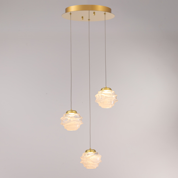 Подвесной светильник Delight Collection MD25030003 MD25030003-3A gold/clear