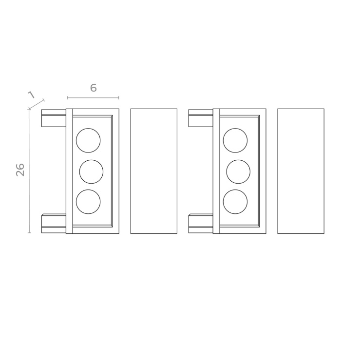 Торцевая заглушка SKYFLAT (2 шт) ST-Luce Белый ST067.509.19