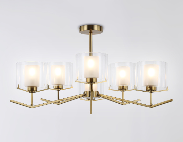 Люстра со стеклянными плафонами на штанге Ambrella light LH57008