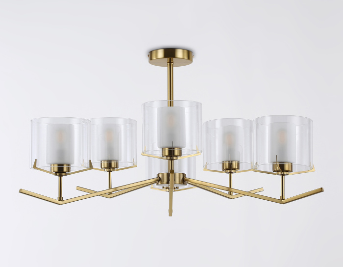 Люстра со стеклянными плафонами на штанге Ambrella light LH57008